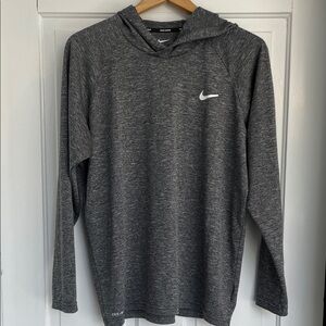 Nike Men's Swim  Gray Tee Hoodie